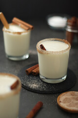 Kogel mogel drink made from eggs with cream