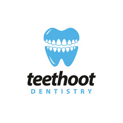 theethoot dentistry logo, unique tooth design have teeth vector