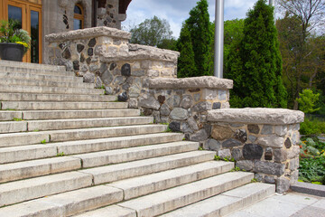 Chalet stone stairs
