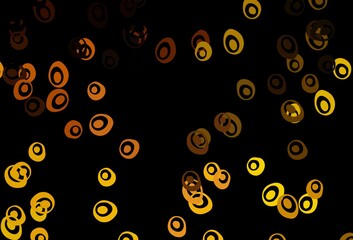 Dark Yellow, Orange vector layout with circle shapes.