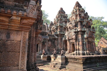 Fototapeta na wymiar View of Banteay Srei temple, Cambodia
