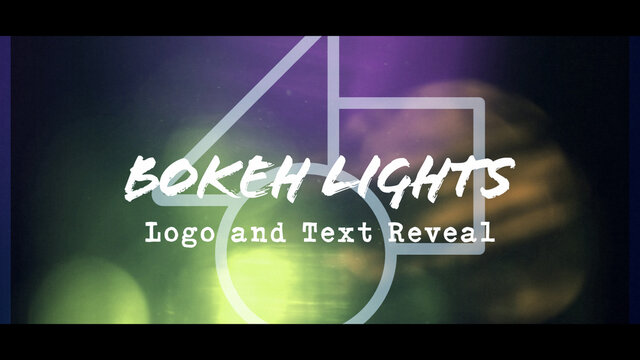 Bokeh Lights Logo and Text Reveal Full Frame Title