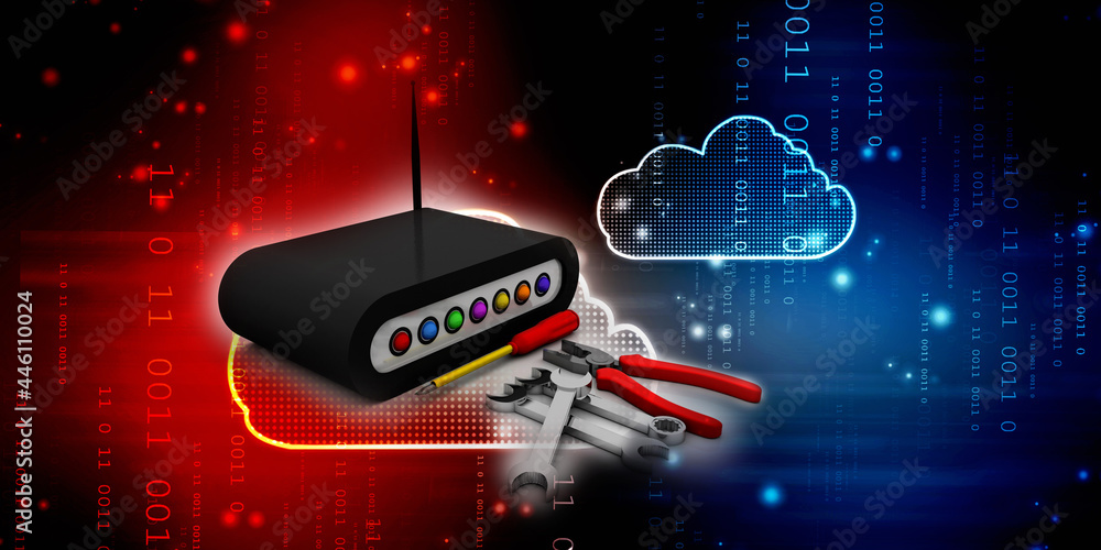 Aufkleber 3d rendering transmitter wifi