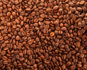 Cereal coffee in bulk on a black background.