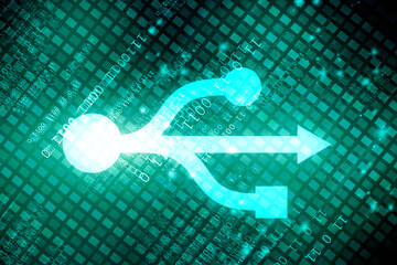 2d rendering USB icon
