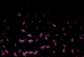 Dark Pink vector sketch backdrop.