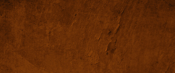 Unique old wall texture, chipped dark brown concrete cement layer for background