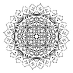 Mandalas for coloring book. Decorative round ornaments, therapy patterns, abstract zentangle.