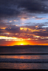 Spectacular California Coast Sunsets along the Beach and Harbors