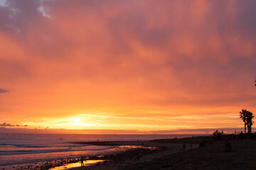 Spectacular California Coast Sunsets along the Beach and Harbors