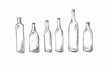 Verschiedene Glasflaschen