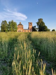old church in the summer field