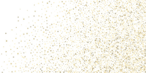 Fototapeta na wymiar Gold Glitter Stars. Luxury Shiny Confetti.