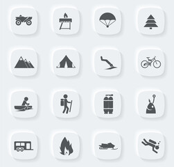 Active recreation icons