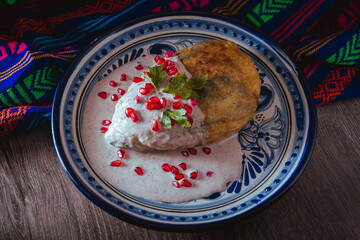 Chile en Nogada, traditional Mexican cuisine in Puebla