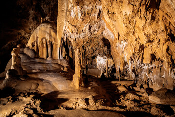 Interior of Mendukilo cave in Navarra
