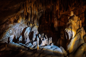 Interior of Mendukilo cave in Navarra