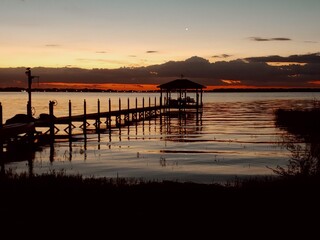 Sunset on a lake in Florida.