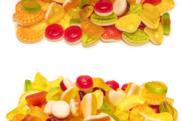 Assorted tasty gummy candies.