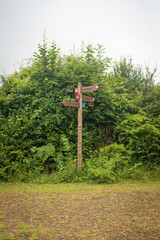 Obraz premium hiking trail in navarra spain