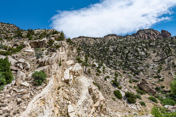 Mountains terrain in the Buffalo Bill National Forest.