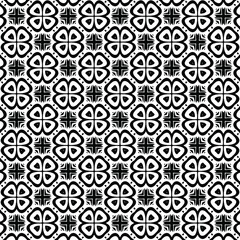 floral seamless pattern background.Geometric ornament for wallpapers and backgrounds. Black and white pattern.
