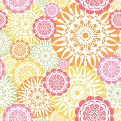 Abstract circular lace seamless pattern vector illustration