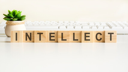 incorrect word made with wooden blocks, concept