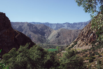 Landscape from Chile. Cajon del Maipo, Metropolitan Region, Chile, South America.