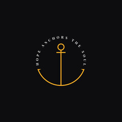 Anchor logo icon. Hope anchors the soul sign © Pushkarevskyy