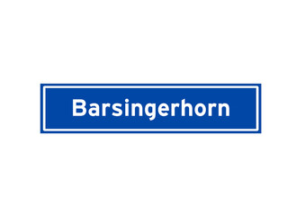 Barsingerhorn isolated Dutch place name sign. City sign from the Netherlands.