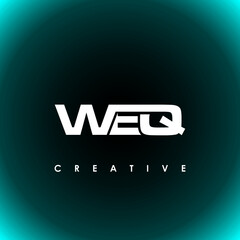 WEQ Letter Initial Logo Design Template Vector Illustration