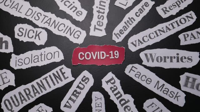 COVID 19 Word Cloud Animation Loop