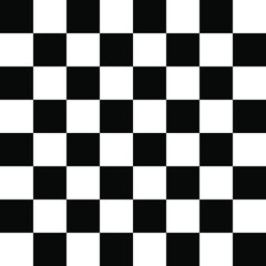 White and black checkerboard pattern background. Check pattern designs for decorating wallpaper. Vector background.