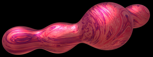 Abstract composition of multicolored metabolas. 3d rendering.