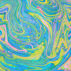 Abstract bright liquid gradient. 3d rendering.