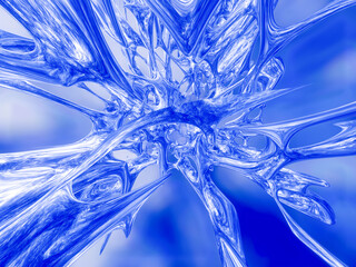 Abstract background of ice lines. 3d rendering.