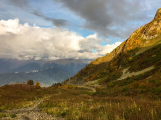 Fototapeta premium Sunset over the mountains