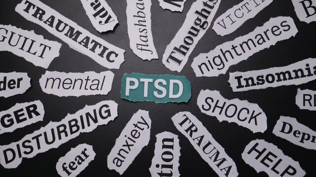 Post Traumatic Stress Disorder PTSD Word Cloud Animation