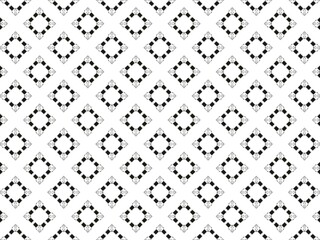 Fototapeta premium Seamless pattern with black squares on a white background