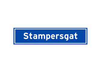Stampersgat isolated Dutch place name sign. City sign from the Netherlands.