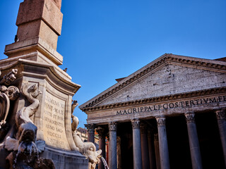 Obraz premium detail of the pantheon city
