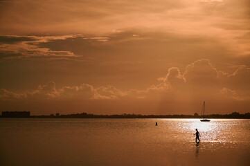 sunset over the sea