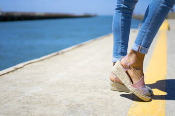 Colorful shoes women's espadrilles a summer style