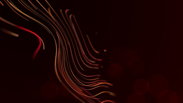 Abstract digital background of moving particles. Information space flow. Big data visualization. 3d rendering