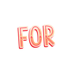 For. Vector Illustration. Design For Blog Post Social Media