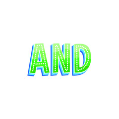 And. Vector Illustration. Design For Blog Post Social Media