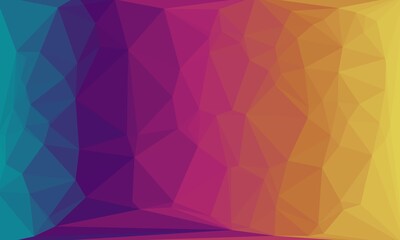 Obraz premium vibrant abstract colorful polygonal background