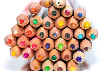 Close up shot of colorful pencils