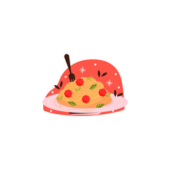 Spaghetti Icon On White Background